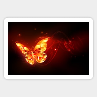 Flying Fire Butterfly Sticker